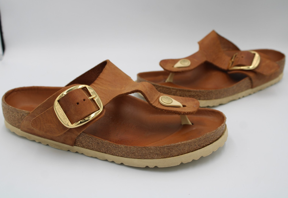 Size 40EU - Birkenstock Gizeh Big Buckle Sandal Cognac Thong